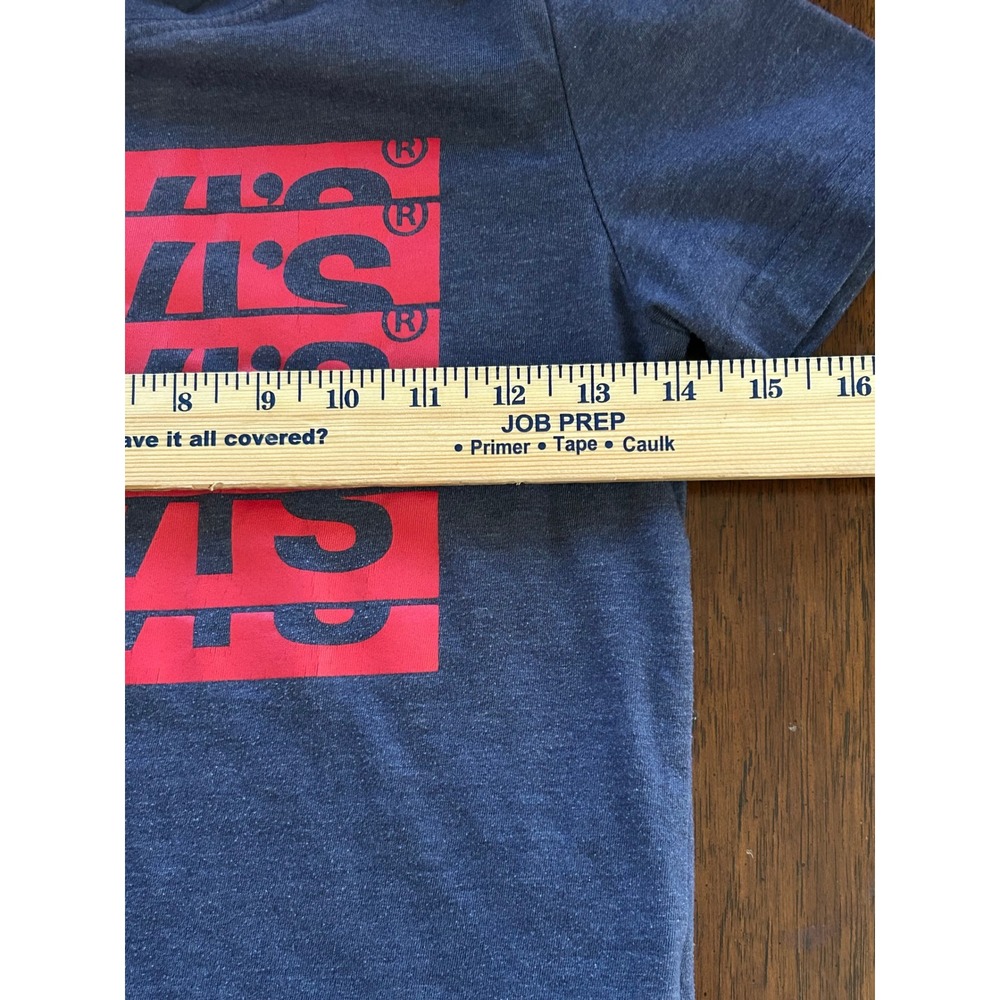 Levi's Boys Graphic Logo T Shirt Youth Small 7 8 Gray Red Short Sleeve Casual - Picture 5 of 6